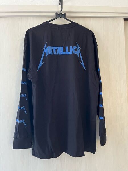バンドTシャツ メタリカ METALLICA ブラック カットソー 長袖 ロンT メンズMサイズ 長袖Tシャツ 着丈70cm 身幅50cm
