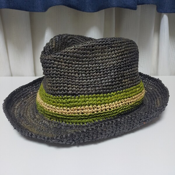 CHUMS チャムス CH05-1042 ラフィア ハット ストローハット Raffia Hat フリー(60㎝) ブラック(黒) 麦わら帽子