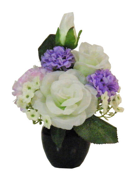 【開封品現品】盆提灯 グランドルミナスminimum 白薔薇 盆ちょうちんの代わりに 造花
