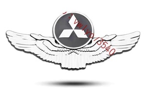 Mitsubishi MITSUBISHI эмблема стикер значок стикер . эмблема металлический машина Logo машина хвост боковая сторона автомобиль оборудование орнамент крыло type plate * серебряный