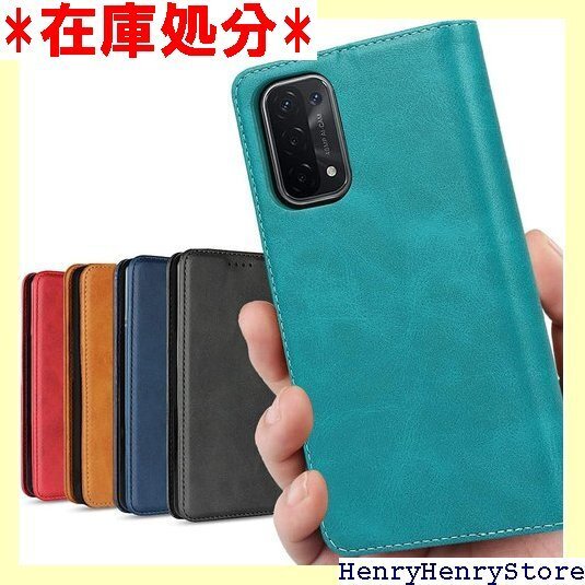 ZTE Libero 5G II ケース 手帳型 li ード入れ スタンド機能 落ち着いた色 レトロ ターコイズ 602