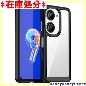 FINON ZenFone 10 ケース ZenFon ケース 指紋認証可能モデル 耐衝撃 シンプル ブラック 834