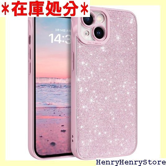 GUAGUA iPhone13 ケース キラキラ いp 応 滑り止め ストラップホール付き 6.1インチ ピンク 1151