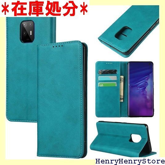 arrows 5g f-51a ケース 手帳型 f-5 ー カードスロット、キックスタンド レザー スカイブルー 1397