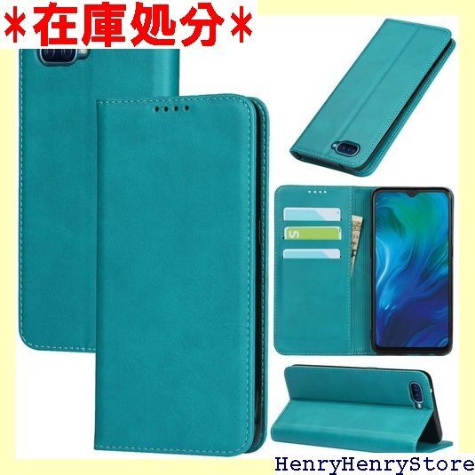 oppo reno a ケース 手帳型 スマホケース a カードスロット、キックスタンド レザー スカイブルー 1427
