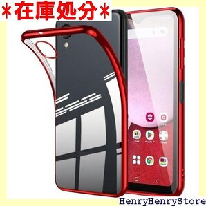 Galaxy A23 5G ケース クリア SC-56 止 ストラップホール付き サムスンA23 ケース レッド 1600