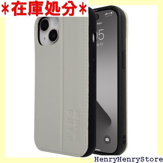 nano・universe iPhone15 対応 Phone 15用 ブランド スマホケース ライトグレー 1684
