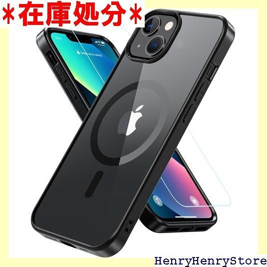 iPhone13 ケース iPhone14 ケース B e 13/14 用ケース 6.1インチ ブラック+クリア 1686