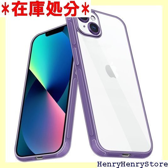 XiTianBao iPhone 13 ケース クリア ンズ保護 バンパー 衝撃吸収 黄変防止 耐久性 パープル 1714