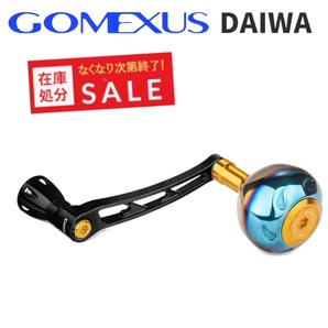 【訳アリ特価7990円⇒7290円】ゴメクサス 68mmシングルハンドル 38mmチタンハンドルノブ ダイワ ゴールド ブラックハンドル
