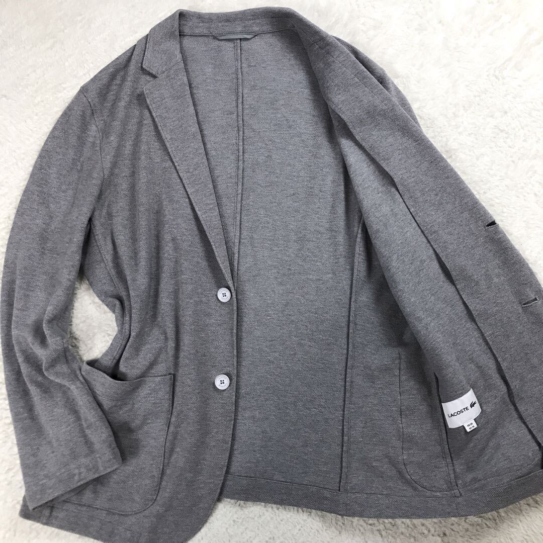極美品 XL ラコステ テーラードジャケット アンコン ウール チャコールグレー Yahoo!オークション -「LACOSTE ジャケット」の落札相場・落札価格