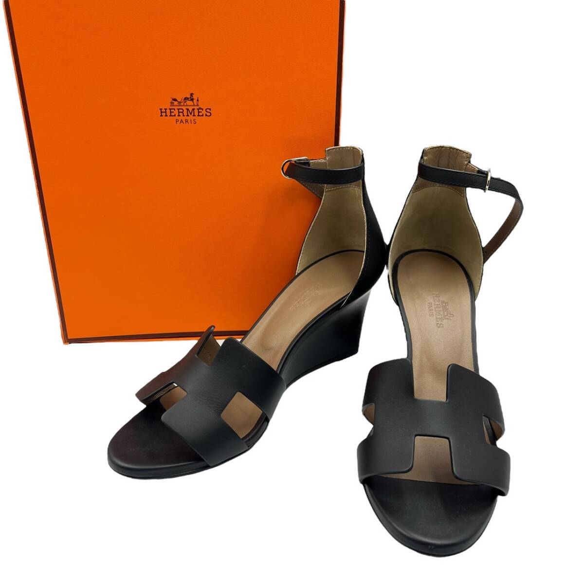 HERMES - 未使用 エルメス HERMES サンダル オラン Hロゴ レザー