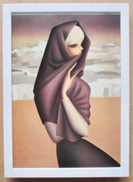東郷青児「ネフタの女5-62」印刷物 画集画 A4新品額入り