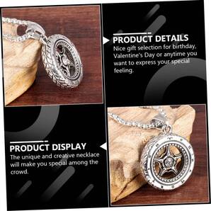 タイヤネックレス ヴィンテージアクセサリー メンズペンンダント シルバー