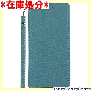 Elick iPhone 13 ケース 手帳型 高級牛 iPhone 13 手帳型 ケース カバー ターコイズ 466