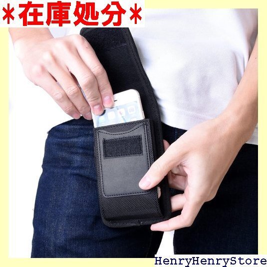 Viasta スマホポーチ メンズ ベルト通し カラビナ付き ベルトスマホケース 17.5*10 558