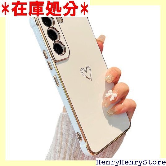 ZTOFERA Samsung Galaxy S22 心パターン スマホケース ワイヤレス充電対応 ホワイト 674