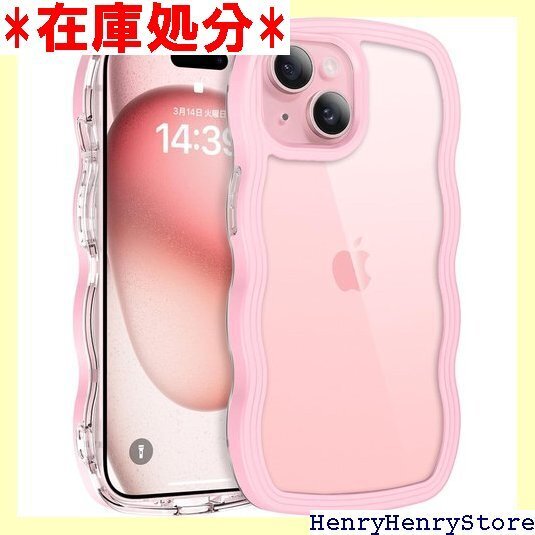 BENTOBEN iPhone 15 ケース クリア 滑り止め カバー アイフォン15 スマホケース ピンク 1503