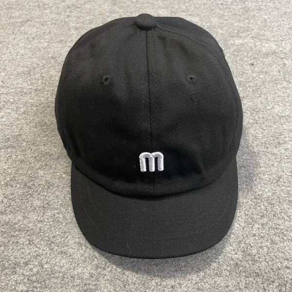 新品 BLK m ロゴ つば短い帽子 メンズ レディース つば短帽子 アンパイアキャップ