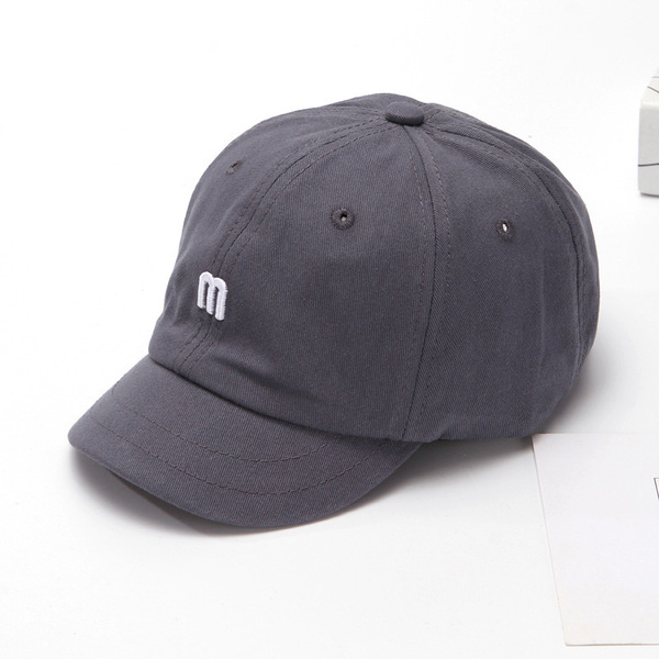 新品 GRY m ロゴ つば短い帽子 メンズ レディース つば短帽子 アンパイアキャップ
