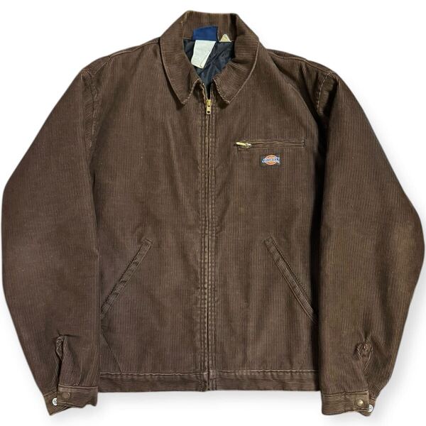 稀少 Dickies ビンテージ コーデュロイ デトロイトジャケット ブラウン 表記M 着用感L程度