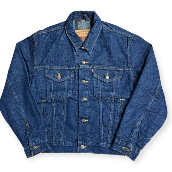 濃紺 Levi's 70506-0316 米国製 90s ビンテージ 4th デニムジャケット サイズ38 赤タブ スモールe ブランケットライナー ボタン裏527