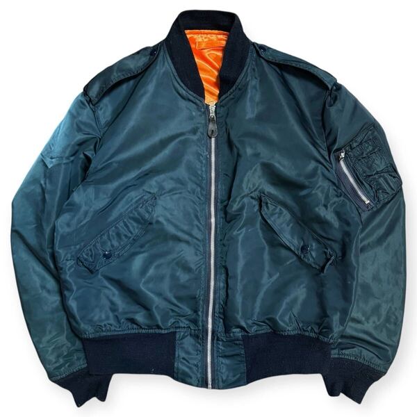ALPHA INDUSTRIES ヴィンテージ USA製 L-2B フライトジャケット Lサイズ ネイビー