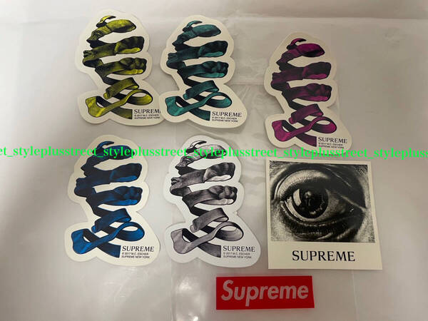 17SS Supreme M.C. Escher Sticker Set シュプリーム エッシャー ステッカー 6枚 セット Face Eye