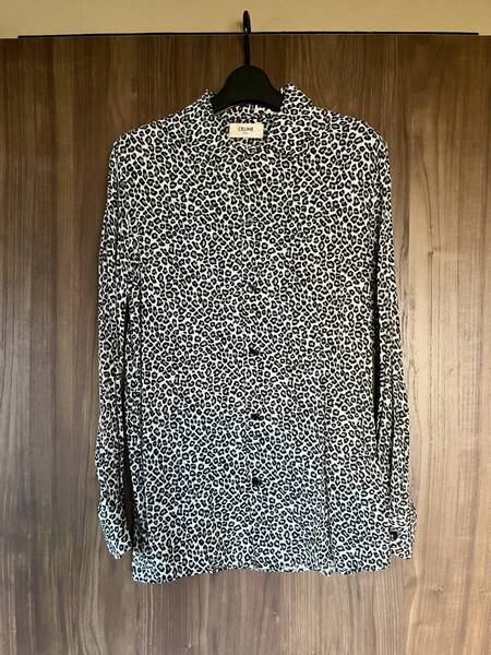 CELINE LEOPARD ベイビーキャット SHIRTS サイズ37 シャツ レオパード 豹柄 長袖 シャツ セリーヌバイエディスリマン