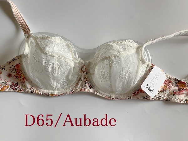 D65☆Aubade オーバドゥ フランス高級下着 ブラ 白
