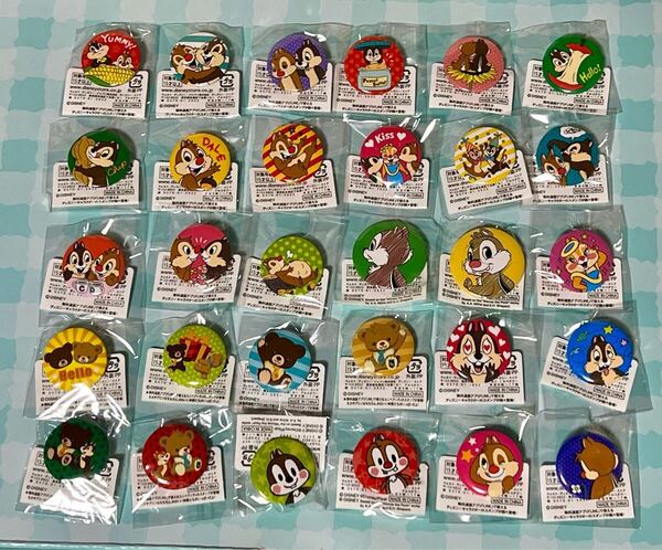 未開封 チップ デール クラリス 缶バッジ 30個 セット ディズニーストア
