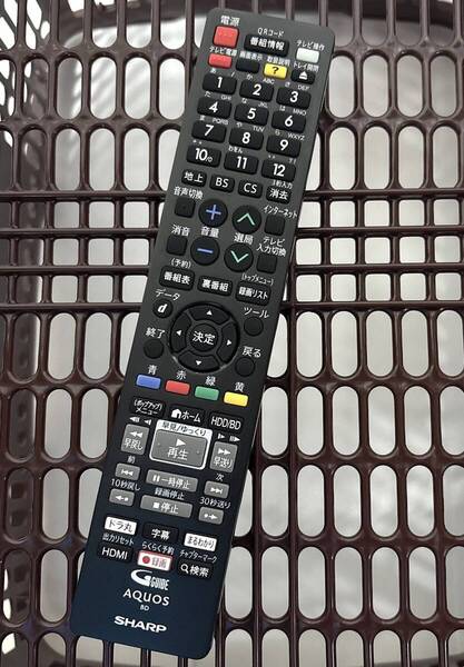 即決3,000円/新品電池付き/美品/電池カバーなし/15個目/送料無料/実績/SHARP/シャープ/AQUOS ブルーレイ リモコン GB260PA 美品 送料無料