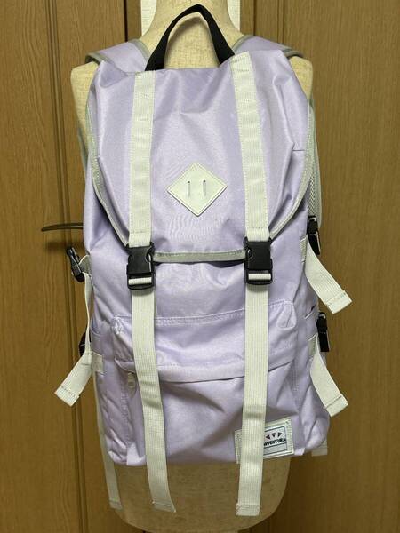 リュック 大容量 20Lラベンダー★撥水 フラップリュック 通勤 通学に便利★AVVENTURA(アヴェンチュラ) 中古