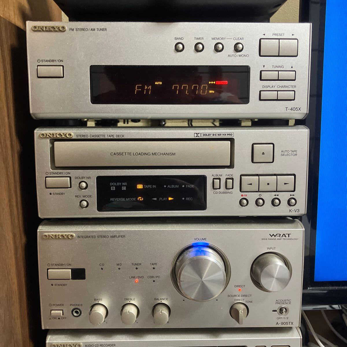 ONKYO システムミニコンボ T-405X K-505X他 通電確認済 現状品