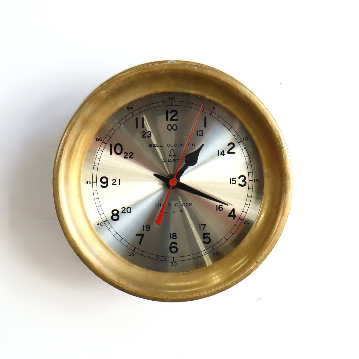 温湿度計付きAntique Clock アンティーククロック 横型 | mys