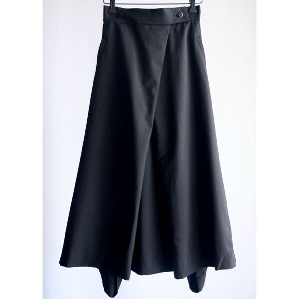 issey miyake 1980s WOOL SKIRT col.Black size.S
