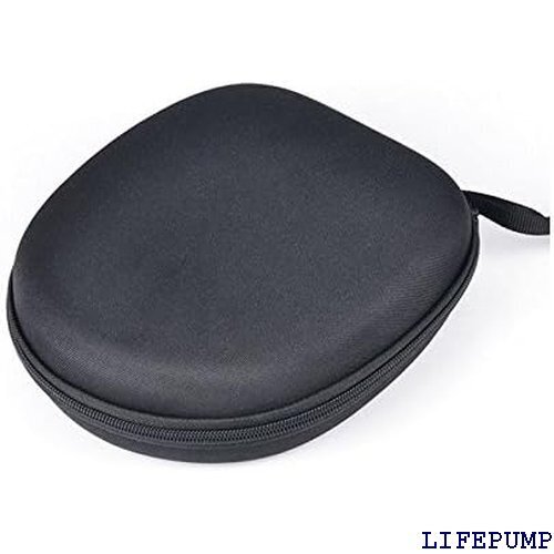 安心舗 ヘッドホンケース ストレージバッグ 収納ポーチ 20cm ブラック 10592