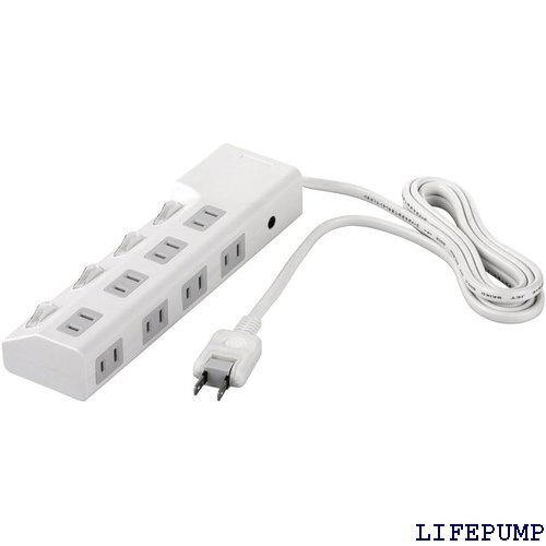 バッファロー BUFFALO 電源タップ 8個口 個別 チ4個付 1.5m ホワイト BSTAPSD2815WH 10643