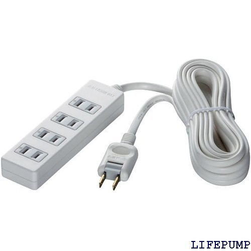 バッファロー BUFFALO 2ピン電源タップ 4個口 サージガード 1m ホワイト BSTAPSG2410WH 10772