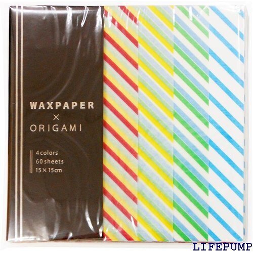 エヒメ紙工 ワックスペーパーおりがみ 15cm角 WAX15-60-2P 60枚 2冊パック 10953
