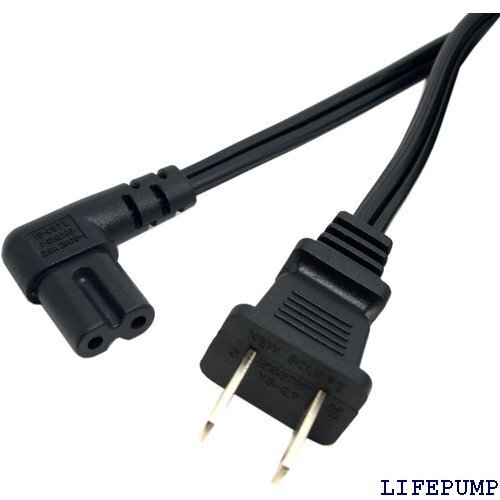 JSER USA 2ピンオスから90度直角IEC 32 源供給 220V 10A 最大コードケーブル 100cm 11007