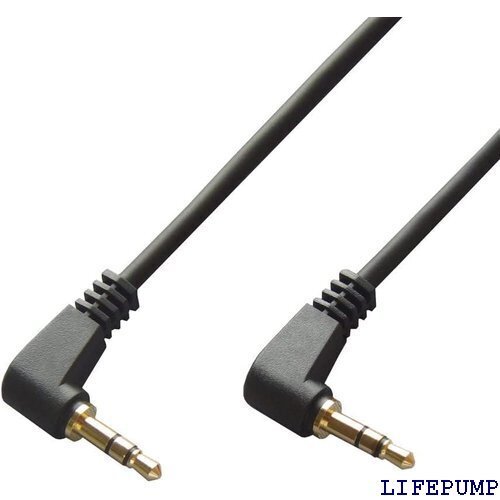 φ3.5mm ステレオミニプラグケーブル 1m L型- ス-オス オーディオケーブル 100cm VM-4061 12016