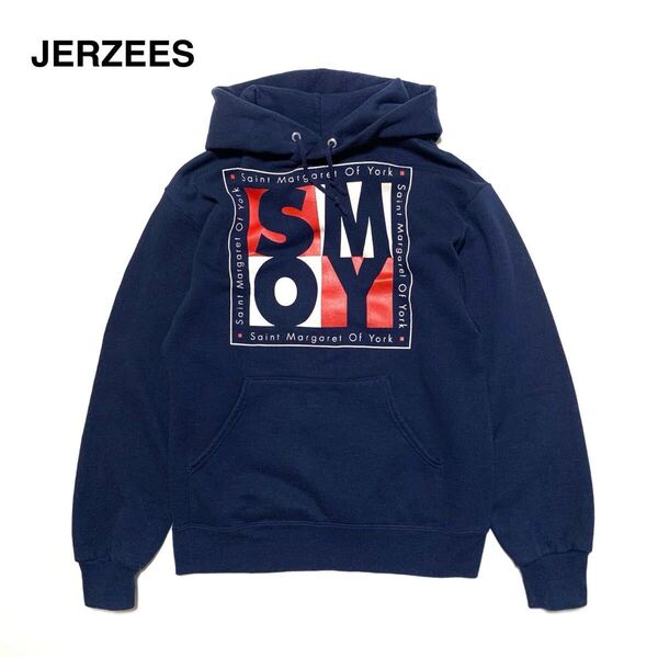 ☆良品 JERZEES ジャージーズ 90s ヴィンテージ ロゴ スウェット パーカー フーディー USA製 古着 vintage リバースウィーブ ユニセックス