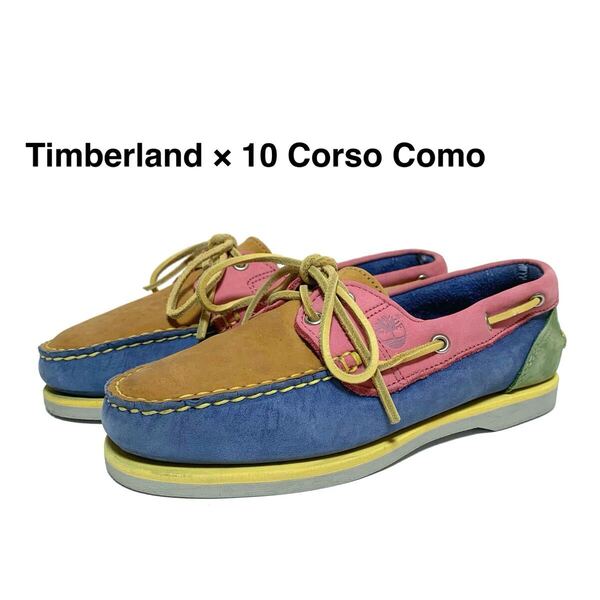 ☆希少 ティンバーランド × コルソコモ 別注 クレイジーパターン デッキシューズ Timberland コラボ モカシン ローファー スリッポン 革靴