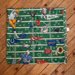 USAヴィンテージ ベッドシーツ NFL アメフト リメイク生地 素材 ナショナルフットボールリーグ フラットシーツ アメリカ仕入 B2446