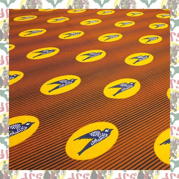 【SALE/180cm x 110cm/2ヤード】アフリカンプリント生地 barg-q95 アフリカ布 アフリカ生地 ゴールドプリント アンカラ キテンゲ