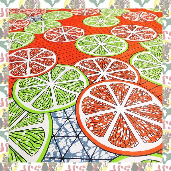【SALE/180cm x 110cm/2ヤード】アフリカンプリント生地 barg-r24 アフリカ布 アフリカ生地 ゴールドプリント アンカラ キテンゲ