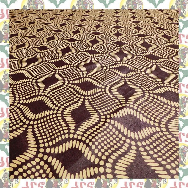 【SALE/270cm x 110cm/3ヤード】アフリカンプリント生地 barg-r26 アフリカ布 アフリカ生地 ゴールドプリント アンカラ キテンゲ