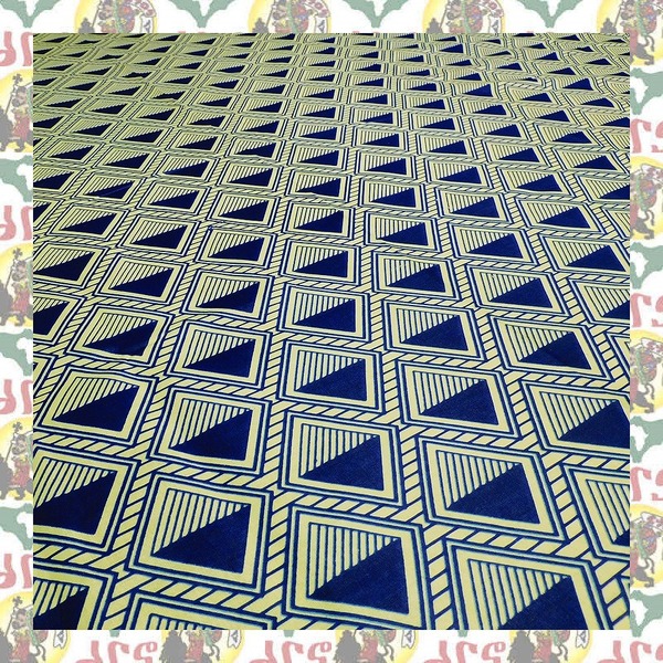 【SALE/180cm x 110cm/2ヤード】アフリカンプリント生地 barg-r27 アフリカ布 アフリカ生地 ゴールドプリント アンカラ キテンゲ