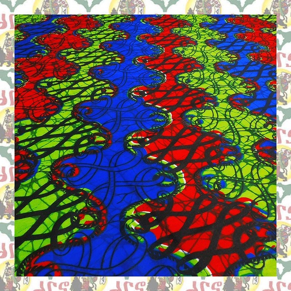 【SALE/180cm x 110cm/2ヤード】アフリカンプリント生地 barg-r40 アフリカ布 アフリカ生地 ゴールドプリント アンカラ キテンゲ